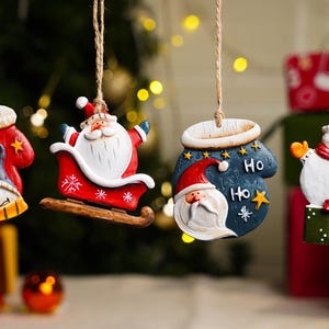2025 Christmas Ornament, Christmas Tree resin Ornament decor, Holiday Ornament decor,Santa Claus|Snowman decor, Christmas tree decor